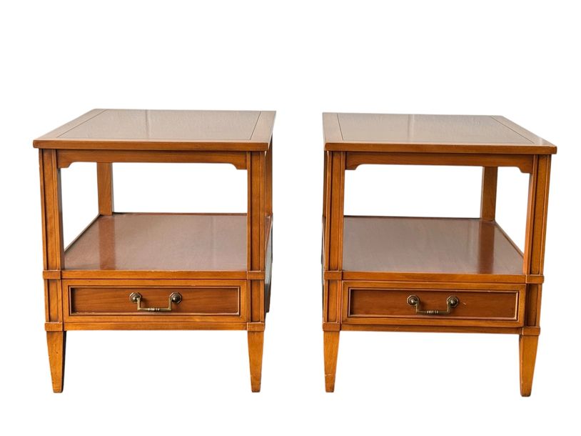 Hekman Mid Century Modern Walnut End Tables 