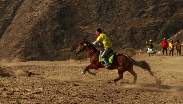 Carrera de caballos en San Pedro de Casta