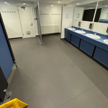Safety flooring in toilet 