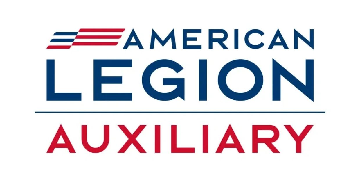 Logo of the American Legion Auxiliary with patriotic colors.