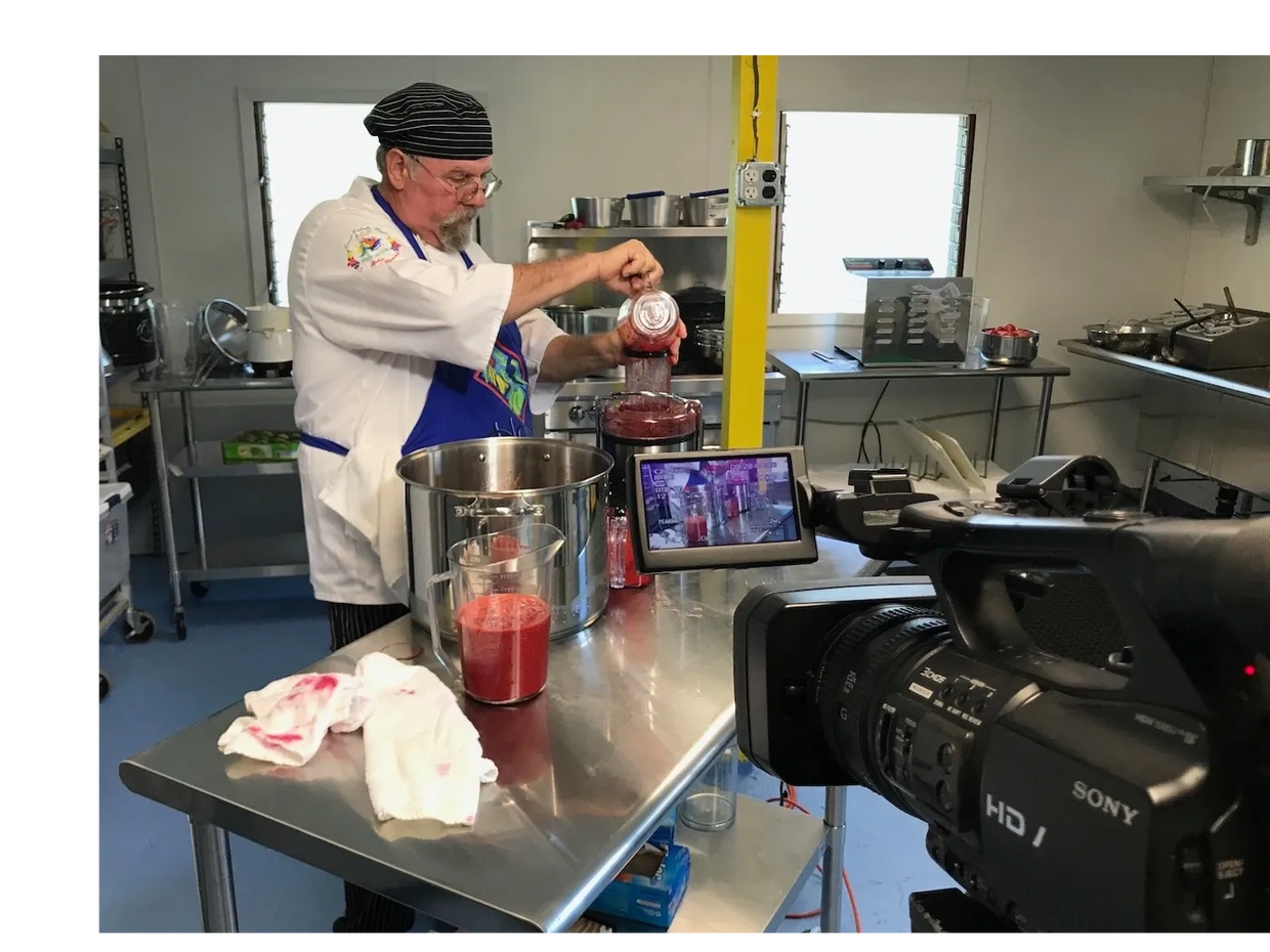 Taping Master Food Preserver Ken Love in Hawaii