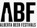 Black and white logo for Alberta Beer Festivals.