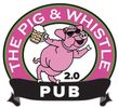 Logo of The Pig &amp; Whistle Pub with a cartoon pig.