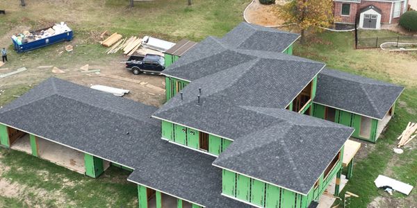 New residential roof shingle installation