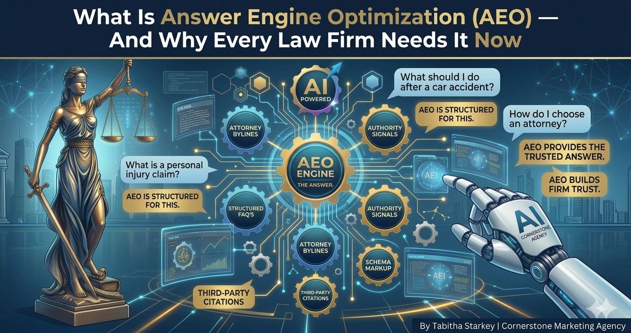 an image for an article titled what is answer engine optimization or AEO?