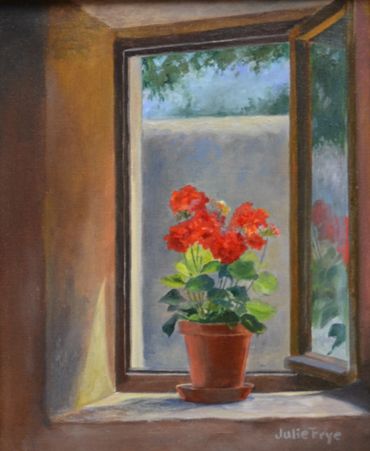 "Geraniums in my Window"
Oil
12" X 9"
$175.00