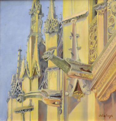 "Gargoyles of the Rouen Cathedral"
Oil 
11" X 14"
$275.00