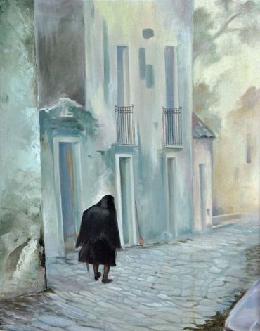 "Ancient Alley, Rome"
Oil on panel
Framed
$300.00
