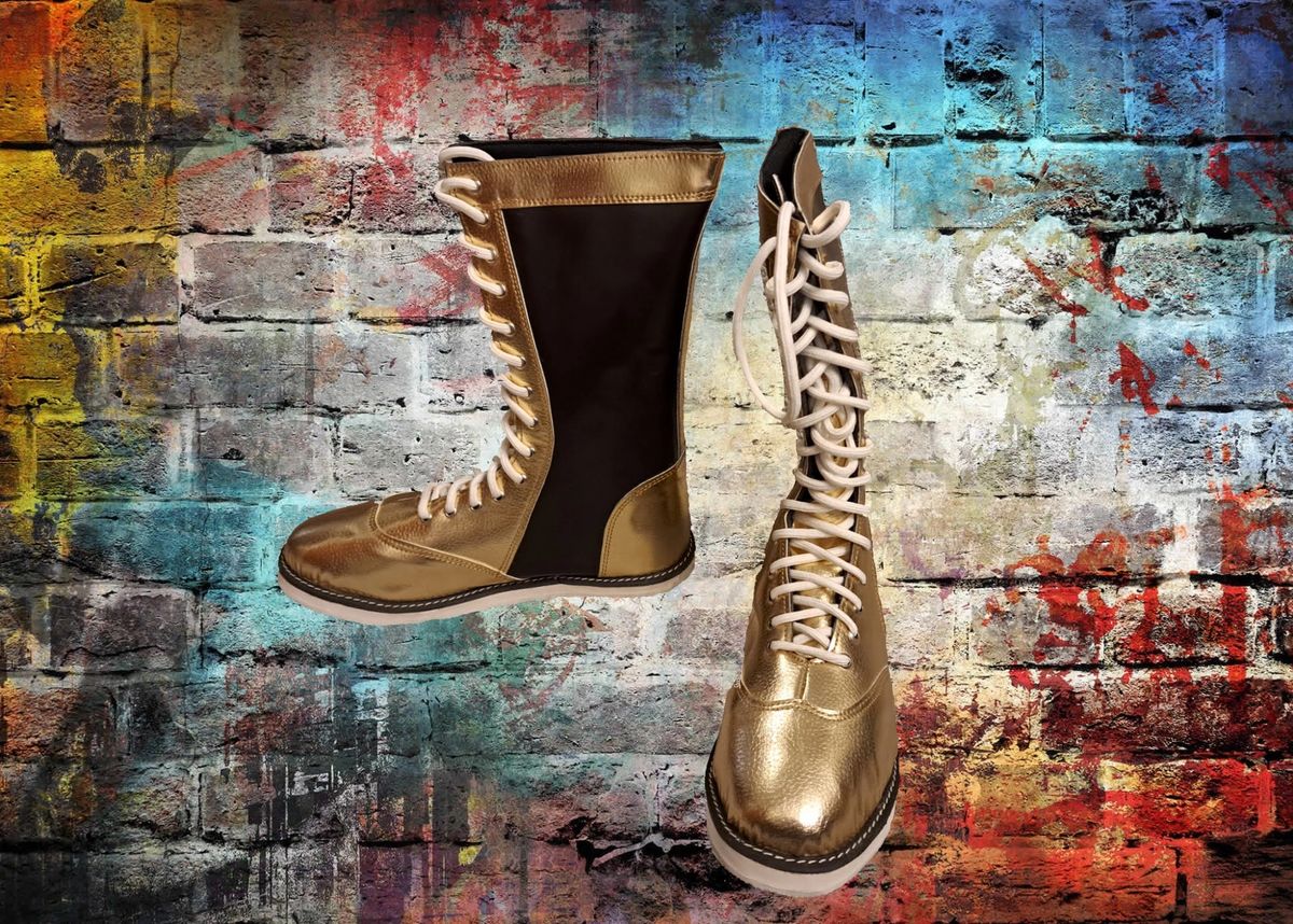 Gold store wrestling boots