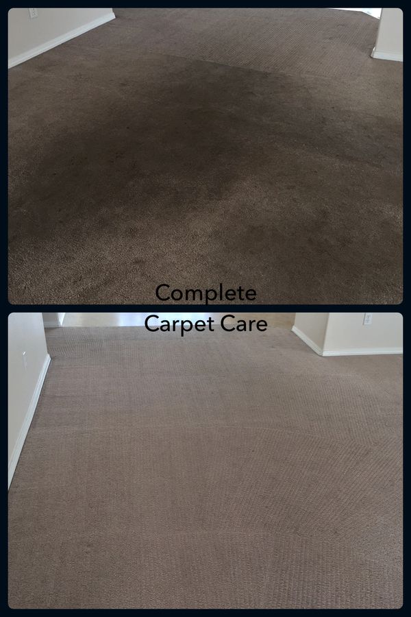 Before and after dirty and clean residential carpet