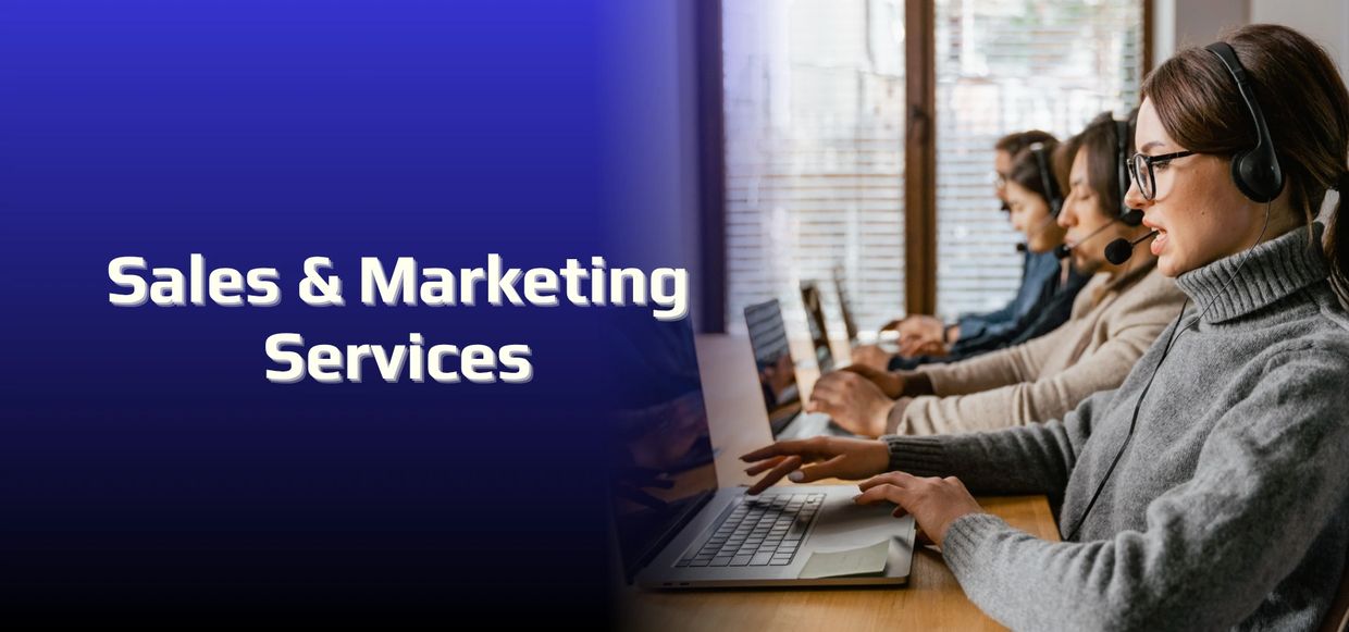 Call center agents providing sales and marketing services.