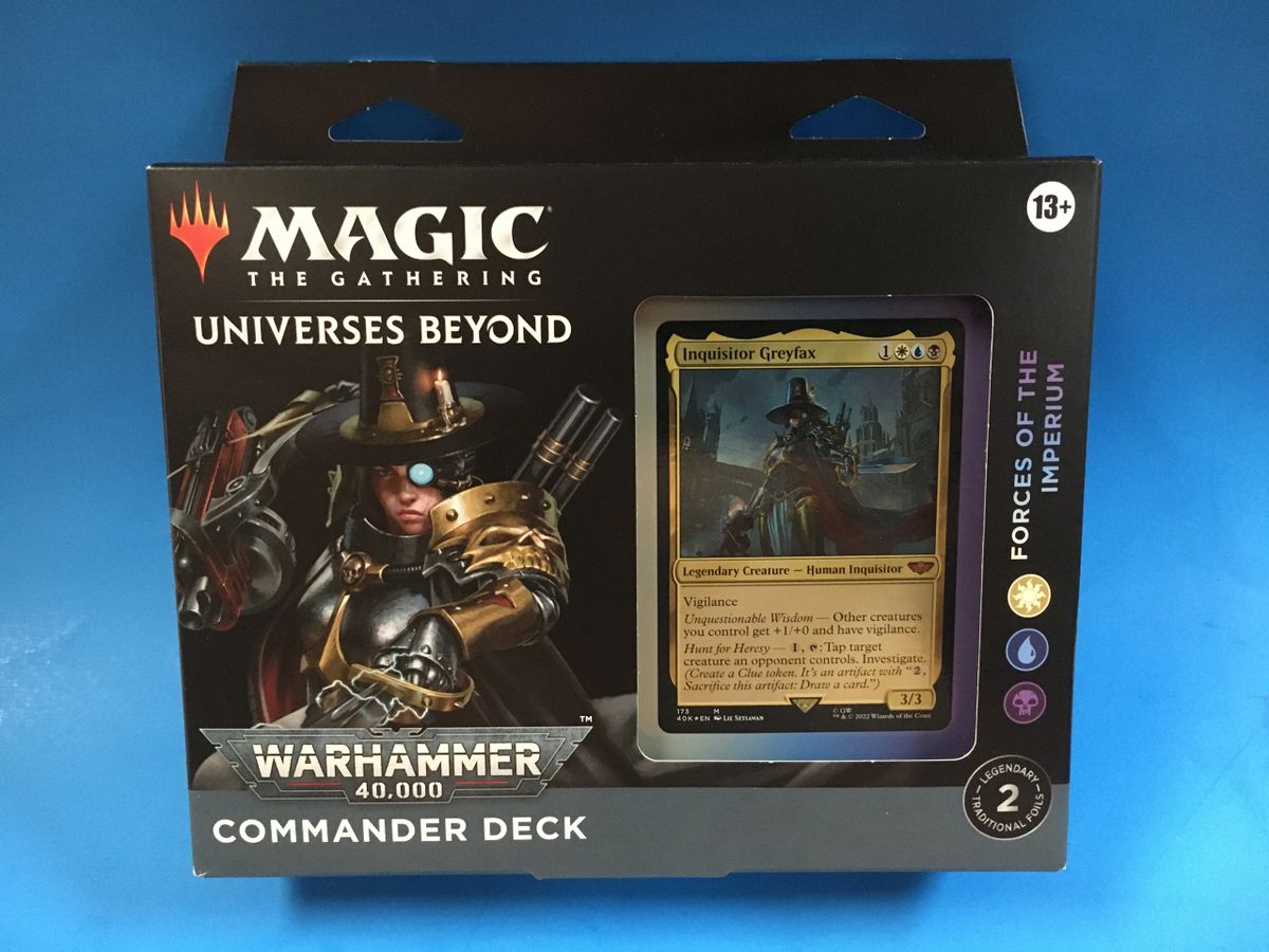 Magic The Gathering Universe Beyond Warhammer 40,000 Commander Deck Forces  of the Imperium