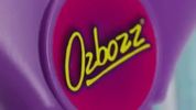 Close-up of the Obbozz logo on a purple background.
