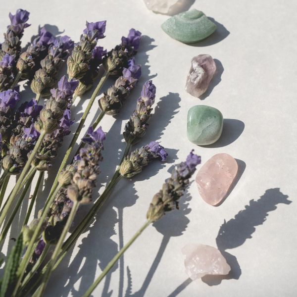 Lavander and semi precious stones