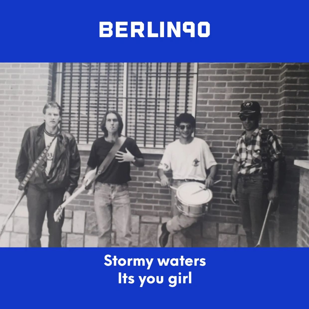 The band Berlin90 Sangonera la verde prison Murcia 1991 "Stormy waters"  and "It`s you girl" 