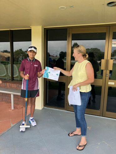 Earning your certificate after learning about Gateball, the sport many people have not heard of