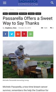 Passarella offers a sweet way to say thanks Article featured in the Sag Harbor Express
