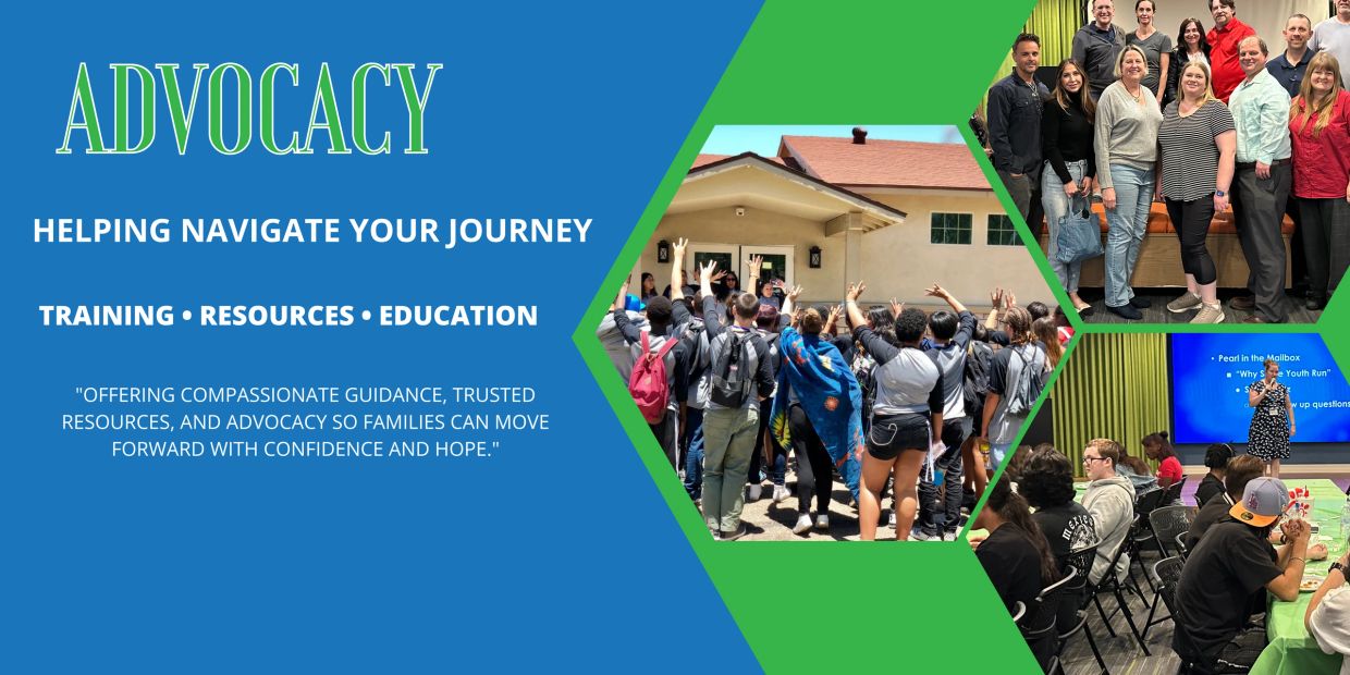 Advocacy support with training, resources, and education for families.