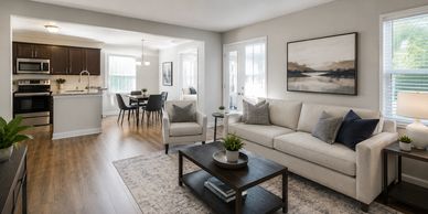 Modern professionally managed apartment interior available for rent in the Greater Rockford Region.