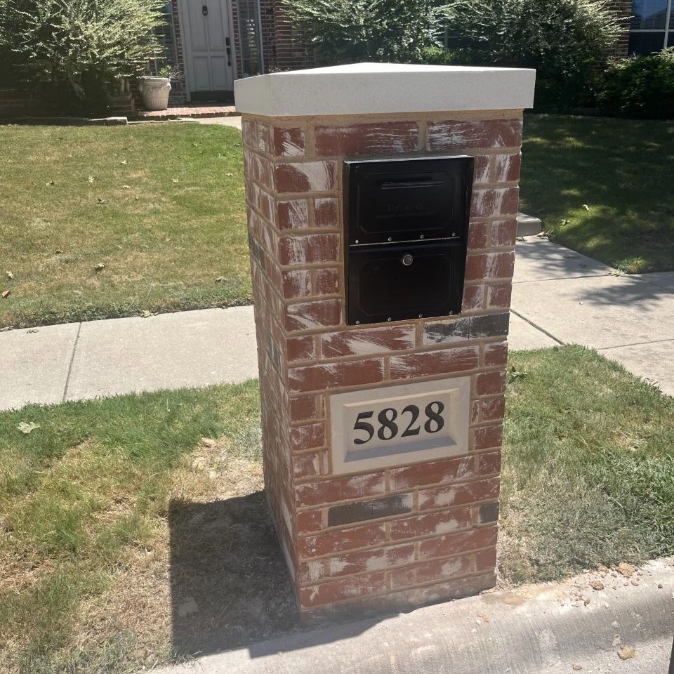 Brick mailbox
