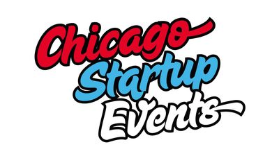 Chicago Startup Events logo with colorful text.