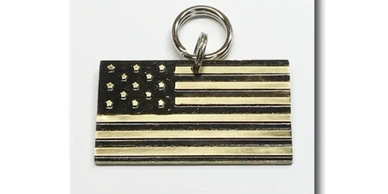 American Flag Pet ID Tag