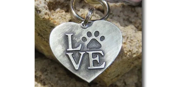 Paw Heart LOVE Pet Dog Tag
