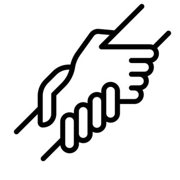 Two hands gripping each other in support.