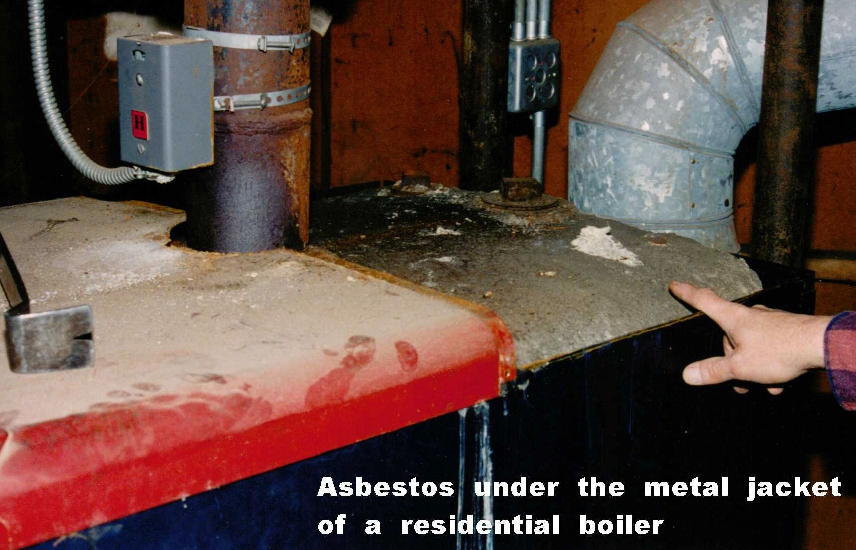 Asbestos on a residential boiler