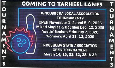 From local lanes to the state stage. 

Don’t miss upcoming WNC USBC tournaments and the NC USBC Stat