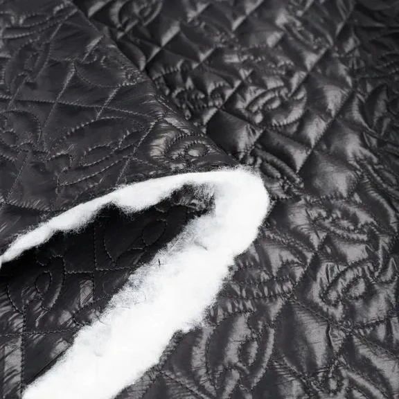 Embroidered Quilt Ulus 2Sided 6oz Black