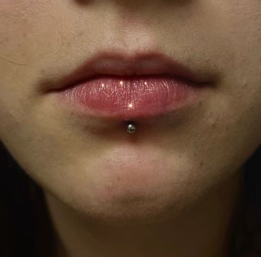 lip piercing