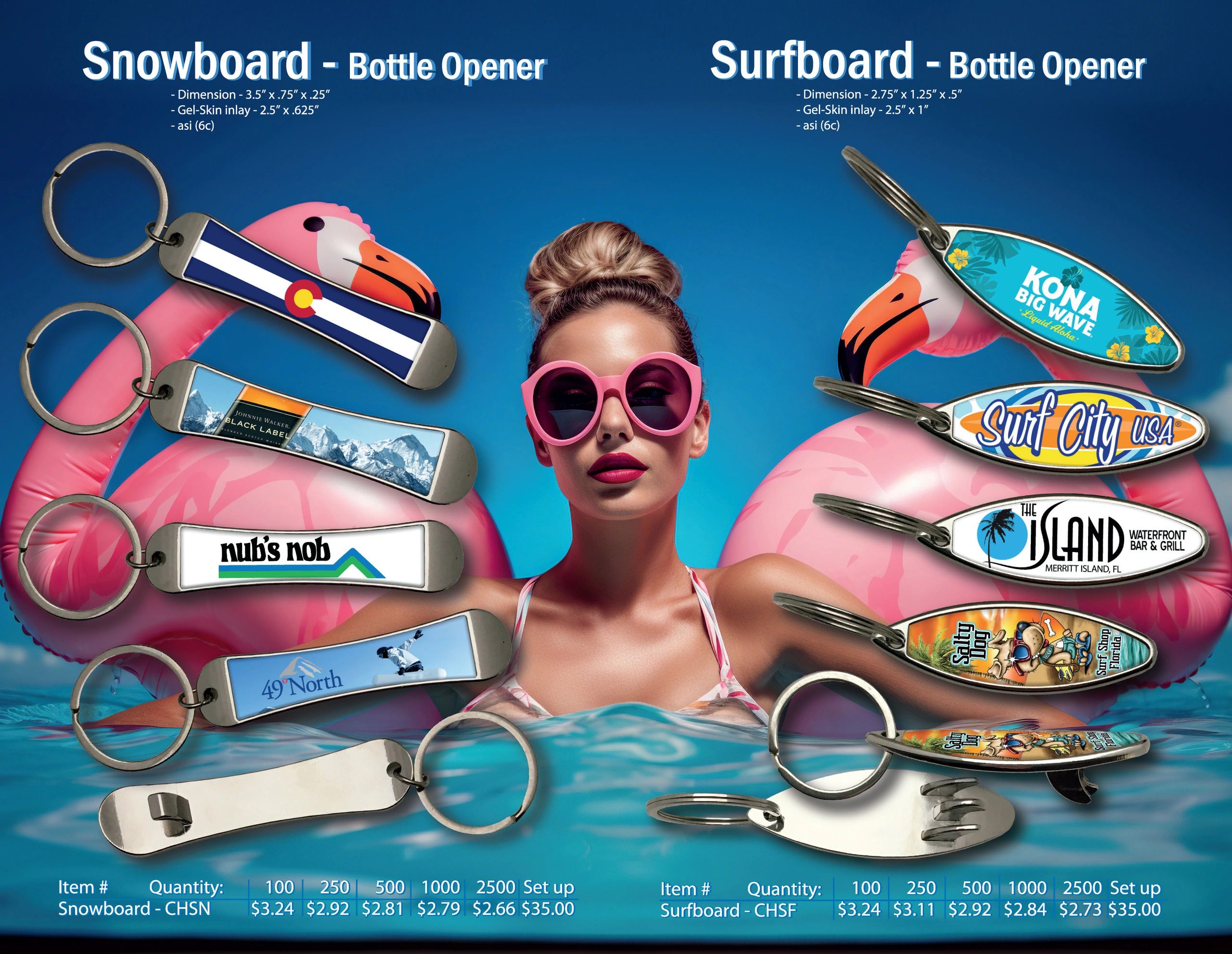 Surfboard and Snowboard bottle opener