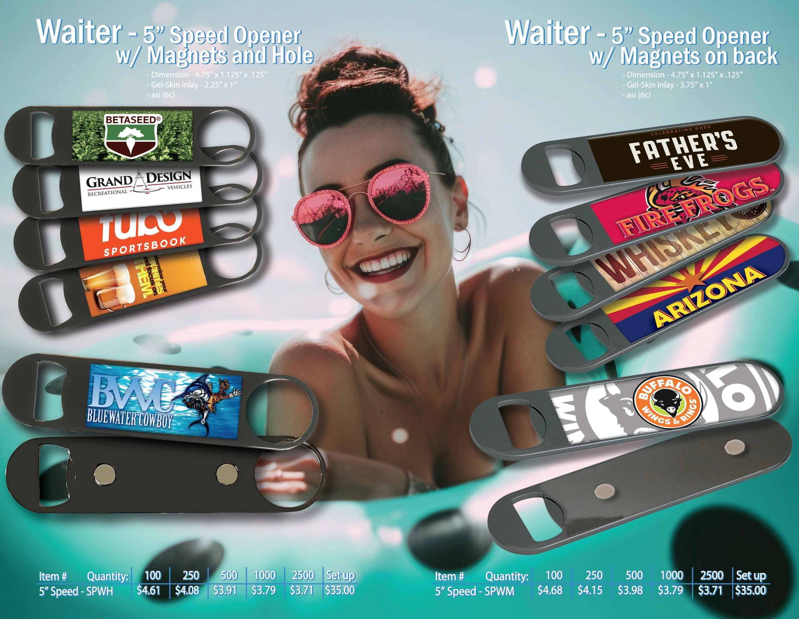 Waiter with Hole Waiter Openers with magnets on back