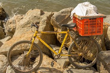 basket, bike, Central America, fisherman, jetty, Mexico, ocean, pacific ocean, Vidanta