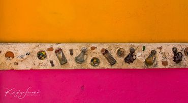 bright, Central America, colorful, Cozumel, Kaylyn Franks Photography, Mexico, orange, pink, wall