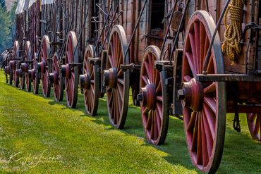 Big Hitch, ore wagon, Ketchum, Idaho, wagon days, September, Labor Day