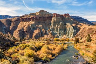Central Oregon, fall colors, John Day, John Day Fossil Beds, painted butte, painted hills, River