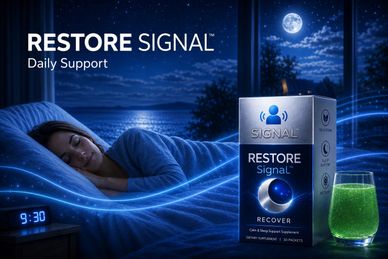 Restore Signal supplement promotes better sleep and daily support.