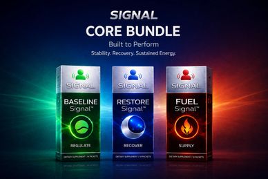 Three Signal Core Bundle supplements for energy, recovery, and regulation.