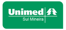 Logo Unimed Sul Mineira em fundo verde.