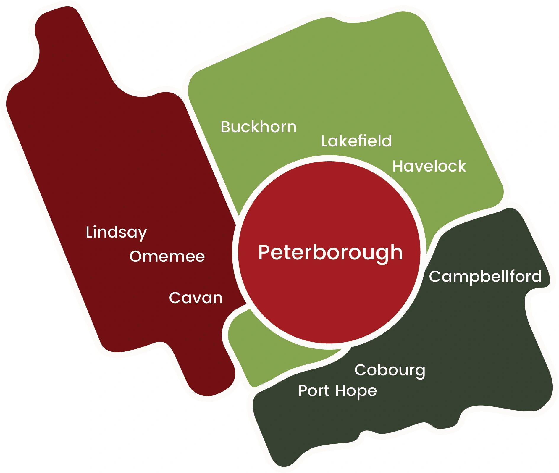 Map detailing our Service Area