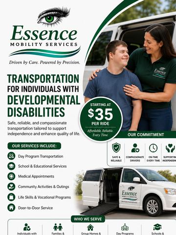 Transportation services for individuals with developmental disabilities enhancing independence.