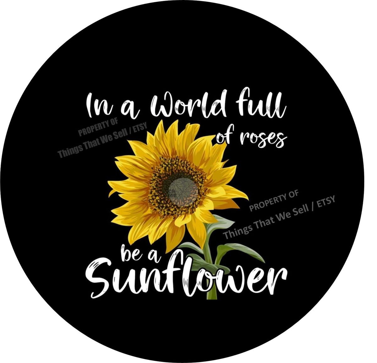 Sunflower Spare Tire Cover