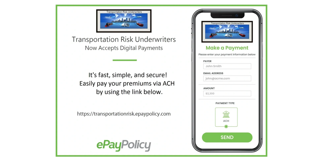 Hancock & Associates, Inc uses ePayPolicy for ACH premium remittance ensuring a secure transaction.