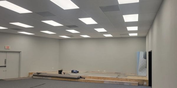 Commercial build of The Love Center Bible Fellowship Church sanctuary