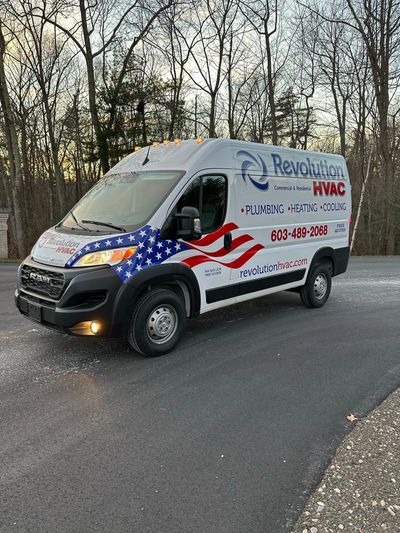 Revolution HVAC van in route to service customers.