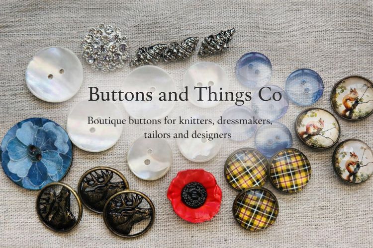 Boutique sewing buttons for knitting and dressmaking