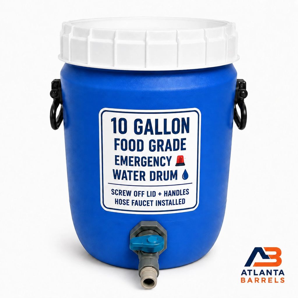 ATLANTA GEORGIA FOOD GRADE PLASTIC BARREL DRUM BARRELS DRUMS POLY STEEL METAL OPEN TOP LOCKING LID 