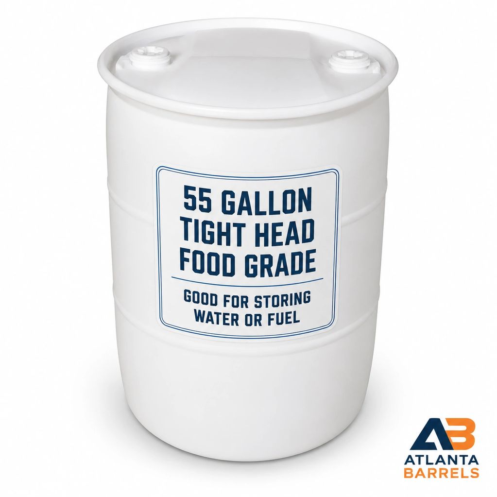 Food grade plastic drum poly barrel IBC tote water tank rain BARRELS drums Atlanta Georgia Garden